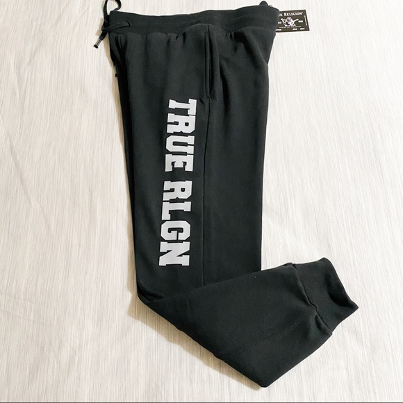 True Religion Large Branded Slim Jogger- Color Coal - Picture 3 of 16